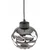 Luster na sajli ZULIA 1xE27/15W/230V crna/zadimljena crna