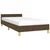 Vidaxl Posteljni okvir brez vzmetnice temno rjav 80x200 cm blago