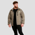 GymBeam Men‘s Puffer Jacket Vetiver/Black