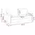 Sofa za 3 osobe Crna 198 x 83 x 95 cm Tkanina