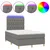 Vidaxl Box spring postelja z vzmetnico LED temno siva 120x200 cm blago