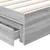 Krevet s od storage Siva Sonoma 100 x 200 cm Konstruirano drvo
