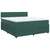 Vidaxl Box spring postelja z vzmetnico temno zelena 200x200 cm žamet