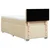 Vidaxl Box spring postelja z vzmetnico krem 90x190 cm blago