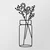 Wallity Zidna dekoracija Flower 1, 27x60 cm, 1.2mm, Crna