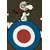 LOGOSHIRT Majica Peanuts - Snoopy Pilot  modra / oliva / rdeča / bela