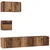 Set TV komoda Zidne 3 pcs Staro drvo Konstruirano drvo