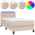 Krevet box spring madrac LED cappuccino 100x200cm umjetna koža