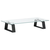 Stalak za monitor crni 40x20x8 cm kaljeno staklo i metal
