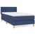 Vidaxl Box spring postelja z vzmetnico moder 80x200 cm blago