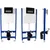 Komplet za predstensko vgradnjo WC-ja z gumbom E-Button Chrome