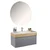 HANAH HOME Kupatilski ormarić sa umivaonikom i ogledalom (2 komada) Harmony Light Grey