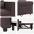 Sofa na razvlačenje Singl Tamno smeđa 90 x 165 x 87 cm tkanina