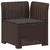Vidaxl 4-sedežna vrtna sofa z blazinami, rattan videz PP Rjava