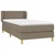 Vidaxl Box spring postelja z vzmetnico taupe 90x190 cm blago