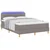 Vidaxl LED Box Spring Postelja z LED trakami Taupe 160 x 200 cm blago