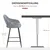 Homestar Set barskih stolov 2 kosa 50x53x94 cm siva