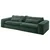 Livetastic VELIKA ZOFA, temno zelena tekstil