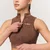 GymBeam Fierce Seamless Sports Bra Brown