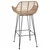 vidaXL Barski stol 2 pcs Naravna 55 x 52 x 92 cm Ratan in železo