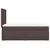 Vidaxl Box spring postelja z vzmetnico temno rjava 100x200 cm blago