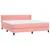 Greatstore Box spring postelja z vzmetnico roza 160x200 cm žamet