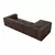 Temno rjava usnjena kotna zofa (levi kot) Madame - Windsor & Co Sofas