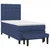 Vidaxl Box spring postelja z vzmetnico moder 90x190 cm blago