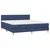 Vidaxl Box spring postelja z vzmetnico modra 180x200 cm blago