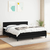 Greatstore Box spring postelja z vzmetnico črna 180x200 cm blago