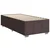 Vidaxl Box spring postelja z vzmetnico temno rjava 100x200 cm blago
