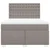vidaXL Box spring postelja z vzmetnico taupe 140x190 cm blago
