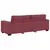 Dvodijelni set sofa s jastucima, tkanina boje vina