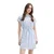 TOM TAILOR DENIM Dolga srajca svetlo modra/off-bela