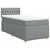 Box spring postelja z vzmetnico svetlo siva 80x200 cm blago