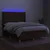 Vidaxl Box spring postelja z vzmetnico LED temno rjava 140x200cm blago