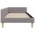 Vidaxl Kotna postelja Taupe 100 x 200 cm blago