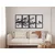 WallXpert metalni zidni ukras 5438, grana sa pticama u 4 panela, 120 x 60 cm, crni