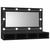 Ormarić s ogledalom i LED svjetlima crni 90 x 31,5 x 62 cm