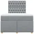 Vidaxl Boxspring postelja z vzmetnico svetlo siva 120x190 cm blago