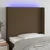 Vidaxl LED posteljno vzglavje temno rjavo 103x16x118/128 cm blago