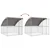 Kavez za piliće 2 pcs Srebrno 400 x 200 x 200 cm Cinkani čelik
