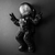 Wallity Zidna dekoracija Cosmonaut 4, 35cmx47cmx10cm, Crna
