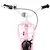 vidaXL Dječji bicikl s prednjim nosačem 16 inča bijelo-ružičasti