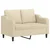 4-dijelni set sofa s jastucima krem od tkanine