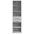 Visoka komoda boja hrasta 50x42,5x185 cm od konstruiranog drva