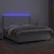 Vidaxl Box spring postelja z vzmetnico LED bela 160x200cm umetno usnje