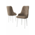 HANAH HOME Set 4 stolice Trex Cappuccino White
