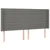 Vidaxl Box spring postelja z vzmetnico LED temno siva 180x200 cm blago