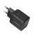 Stenski polnilni adapter Choetech PD6051, z GaN tehnologijo, dvema USB-C izhodoma in prikazom moči polnjenja 35W - črn